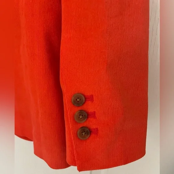 Outerknown Henry Corduroy Orange Blazer sz 4 - Picture 3 of 10